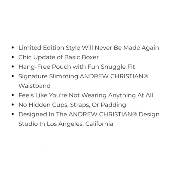 Andrew Christian “Happy Gym” Boxer Trunk - Picture 2 of 5